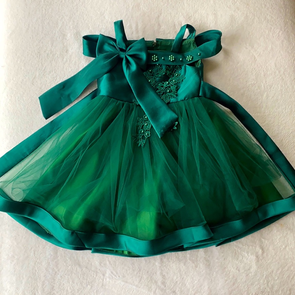 Forest Green Beautiful Formal Toddler Girl’s Dress